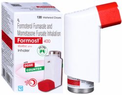 A box and Dulera 400mcg/6mcg Generic Inhaler