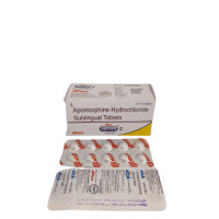 A box and two strips of Apomorphine (2mg) Generic Tablet