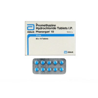A pack and a strip of Promethazine (10mg) Tablet