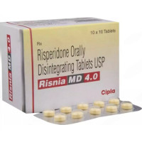 A box and a strip of Risperidone (1mg) MD Tablet