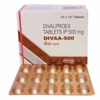 A box and a strip of Depakote (500mg) Generic Tablet