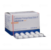 A box and a strip of Levetiracetam (500mg) Generic Tablet
