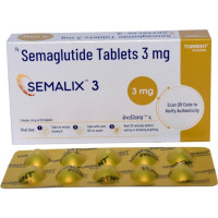A box and a strip of generic Rybelsus 3mg Tabs