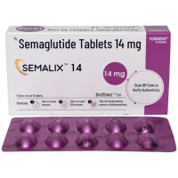 A pack and a strip of Semaglutide (14mg) Generic Tablets