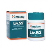 A box and a bottle of Himalaya Herbal Healthcare Liv. 52 Tablet