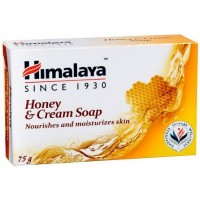 A bar of Himalaya Honey & Cream Soap
