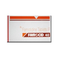 A box of generic Famotidine 40mg Tablet