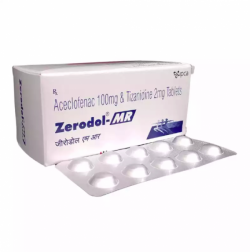 Aceclofenac 100mg + Tizanidine 2mg Tablets