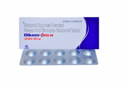 Olmesartan Medoxomil 20mg + Metoprolol Succinate 50mg Tablets