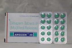 Box and two blisters of Cardizem 30 mg Generic tablets - Diltiazem