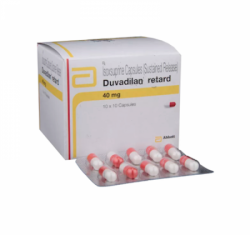 A box and a blister of Vasodilan 40 mg generic capsule SR - Isoxsuprine
