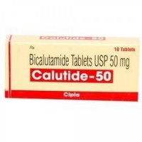 A box of generic Bicalutamide 50 mg Tablet