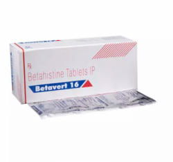 A box and a strip of Betaserc 16 mg Generic tablets - Betahistine