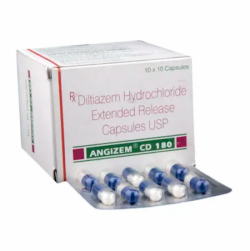 Box and a strip of Cardizem 180 mg Generic tablets - Diltiazem