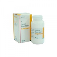 A box and a bottle of Kaletra 200 mg / 50 mg Generic tablets - Lopinavir / Ritonavir