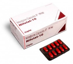 Box pack and a blister of Procardia 10 mg Generic capsule - Nifedipine