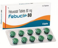 Box and a blister of Uloric 80 mg Generic tablets - Febuxostat
