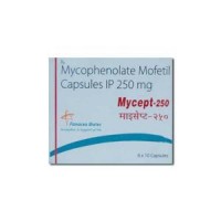 A box of CellCept 250 mg generic Capsule - Mycophenolate mofetil