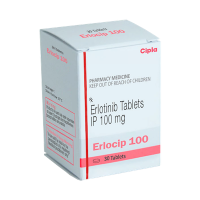 A box of generic Erlotinib (100mg) Tablet