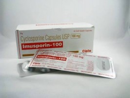 A box and a strip pack of Cyclosporine  100mg Capsule