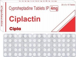 A box and a strip of Cyproheptadine 4mg Tablet