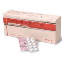 A box and a strip of generic Triamcinolone 4mg Tablet