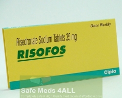A box pack of generic Actonel 35mg Tablets - Risedronate Sodium