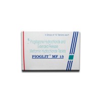 Box of generic pioglitazone 15 mg, metformin (SR) 500 mg tablets