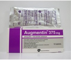 Box of AMOXICILLIN CLAVULANATE ( Clavulanic acid ) 250mg 125mg Tablet