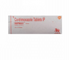 Box of generic Sulfamethoxazole Trimethoprim 400mg 80mg Tablets