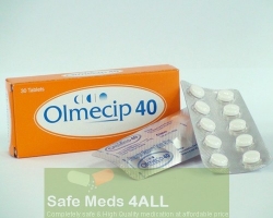 Box pack and strips of generic Benicar 40mg Tablets - Olmesartan Medoxomil