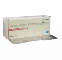 Box of generic olmesartan medoxomil 20 mg, hydrochlorothiazide 12.5 mg Tablets.