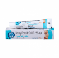 Tube and box of generic Benzoyl Peroxide 2.5 Percentage