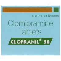 Box of generic Clomipramine 50mg tablets