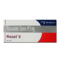 Box of generic Rosuvastatin Calcium 5mg tablets