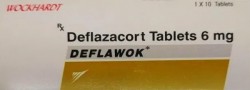 A box and a strip of Deflazacort 6mg Generic Tablets