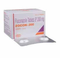 Box and blister strip of generic fluconazole 200mg tablet