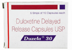 A box of generic Duloxetine Hcl 30mg capsule