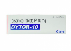 A box of Torsemide 10mg Generic Tablets