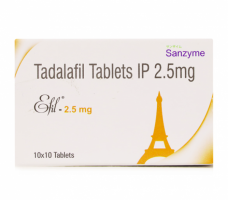 A box of Tadalafil 2.5mg Generic Tablets