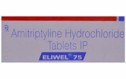 A box of Amitriptyline 75mg Generic Tablets