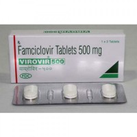 Box and blister strip of generic famciclovir 500mg tablet