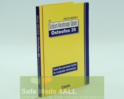 A box pack of generic Fosamax 35mg Tablets - Alendronate Sodium