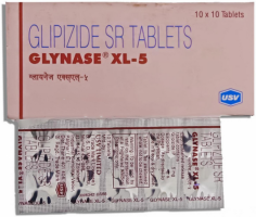 Box and blister strip of generic Glipizide XL 5mg tablet