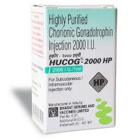 Box of generic Human chorionic gonadotrophin ( HCG ) Hucog 2000 i.u. Highly Purified