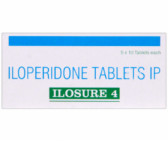 A box of Iloperidone 4mg Generic Tablets