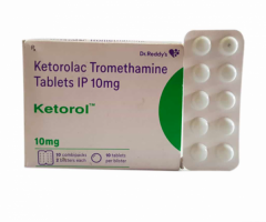A box and a strip of Ketorolac 10mg Generic Tablets