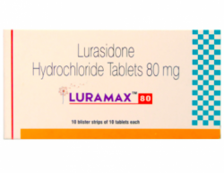 A box of Lurasidone 80mg Generic Tablets