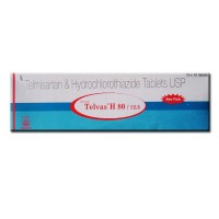 A box of generic Telmisartan and Hydrochlorothiazide tablets