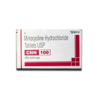 A box of generic minocycline 100mg tablets